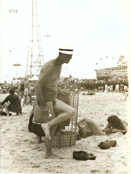 Helen Levitt - Man at Beach, Coney Island, NY Helen Levitt - Man at Beach, Coney Island, NY