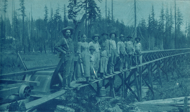 Anonymous - Flume Being Built from Newakum River to Chehalis Anonymous - Flume Being Built from Newakum River to Chehalis