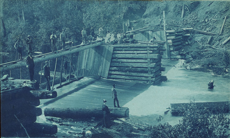 Anonymous - Dam on Chehalis River for Raising the Water to Run Logs Anonymous - Dam on Chehalis River for Raising the Water to Run Logs