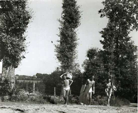 Jacques-Henri Lartigue - Lartigue's Son, Dani, another man (Pierre D.), and Lartigue's Ex-Lover, Marie Sabouret, at Château des Essarts, Veyvialle, France Jacques-Henri Lartigue - Lartigue's Son, Dani, another man (Pierre D.), and Lartigue's Ex-Lover, Marie Sabouret, at Château des Essarts, Veyvialle, France