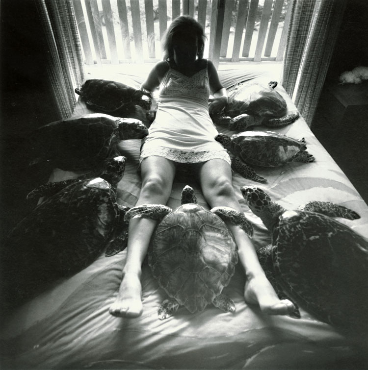 Arthur Tress - Woman with Seven Sea Turtles, Bahamas