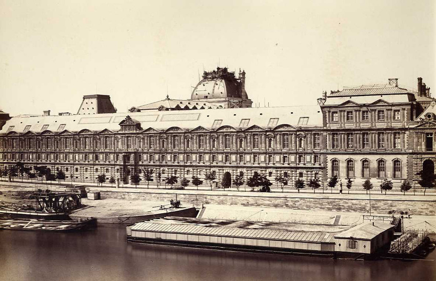 Edouard Baldus - La Fascade Meridionale de la Grand Galerie, Paris