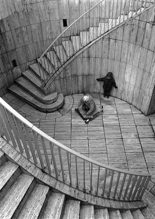 Stanko Abadžic - Boys, Scooter and Stairs (from the Paris Cycle)