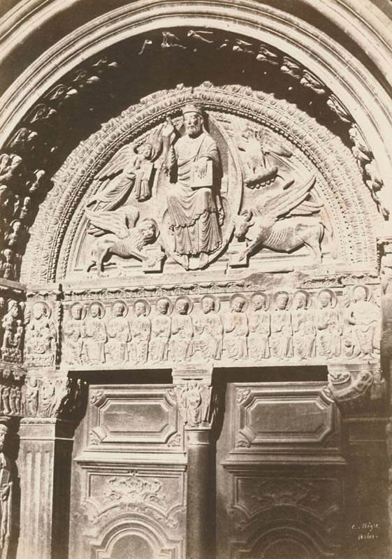 Photo Detail - Charles Negre - Arles, tympan et linteau du portail de Saint-Trophime