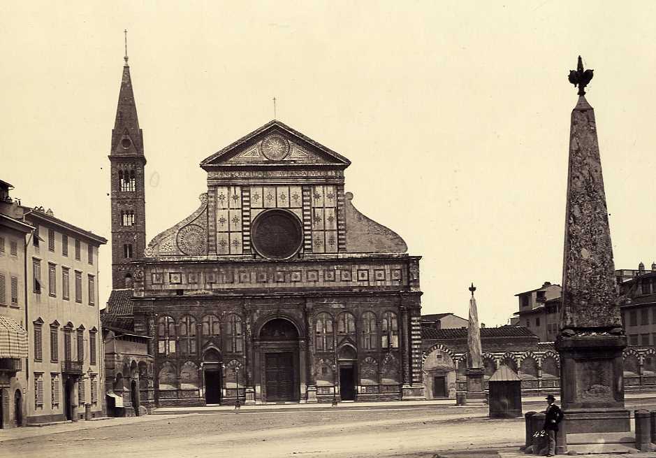 Alinari Brothers - Façade de l'Eglise Maria Novella, Florence, Italy