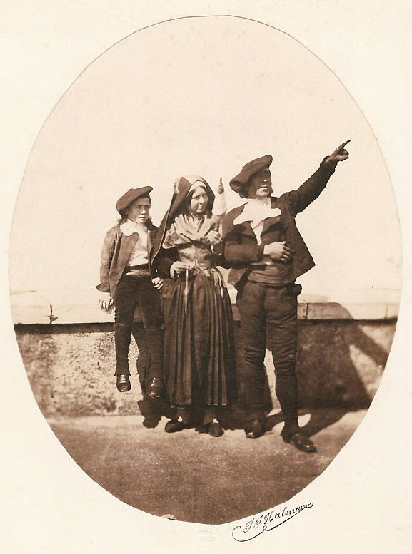 Jean-Jacques Heilmann - The Guide Lanusse and his Family with the Father Pointing out the Sights and the Mother Spinning in Pau Jean-Jacques Heilmann - The Guide Lanusse and his Family with the Father Pointing out the Sights and the Mother Spinning in Pau