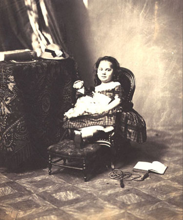Andre Adolphe-Eugene Disderi - Young Girl and Toys Andre Adolphe-Eugene Disderi - Young Girl and Toys