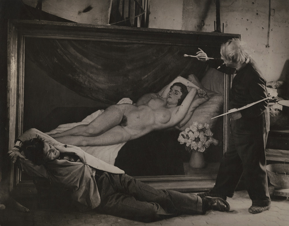 Brassai (Gyula Halasz) - Picasso Posing as the Artist with Jean Marais as His Model