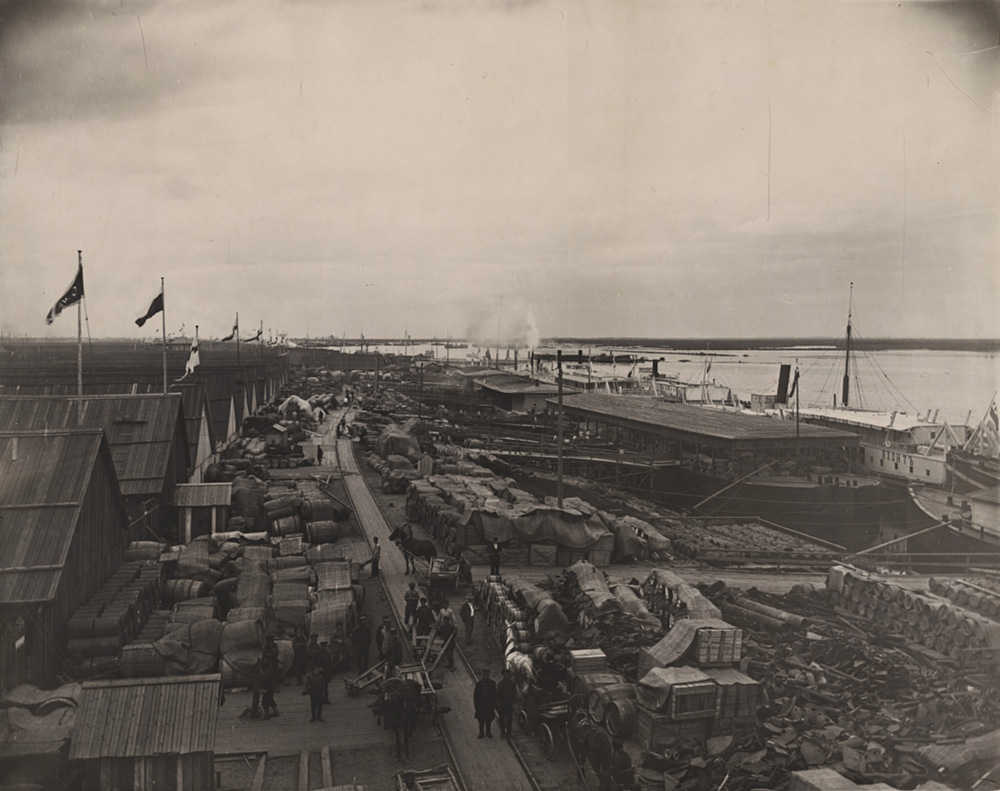 Photo Detail - Sergey Mikhaylovich Prokudin-Gorsky (attributed to) - Russian Port Loaded with Supplies and Steamships