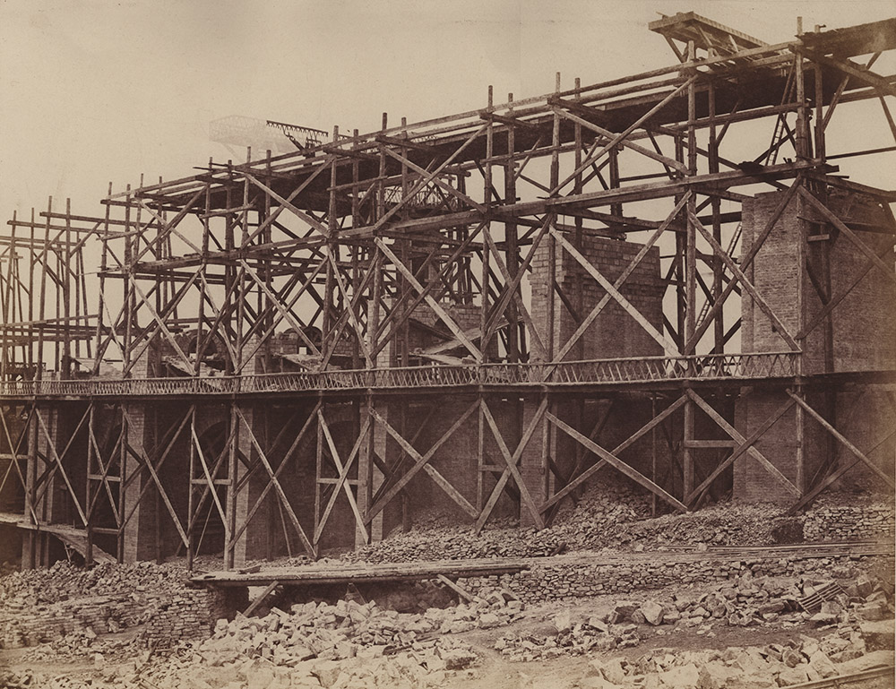 Edouard Baldus - Construction of a Viaduct on Rail Line of Chemin de Fer Paris-Marseille
