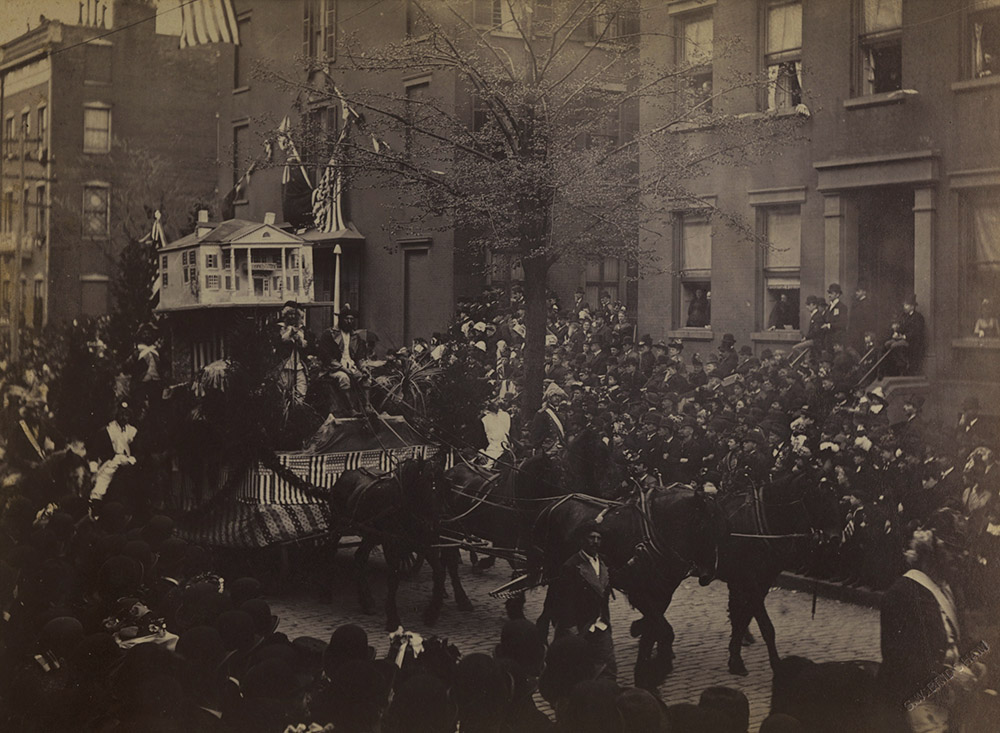 Photo Detail - Samuel W. Bridgham - Group of Four Images of Civic Parade in NYC from Centennial of Washington's Inauguration