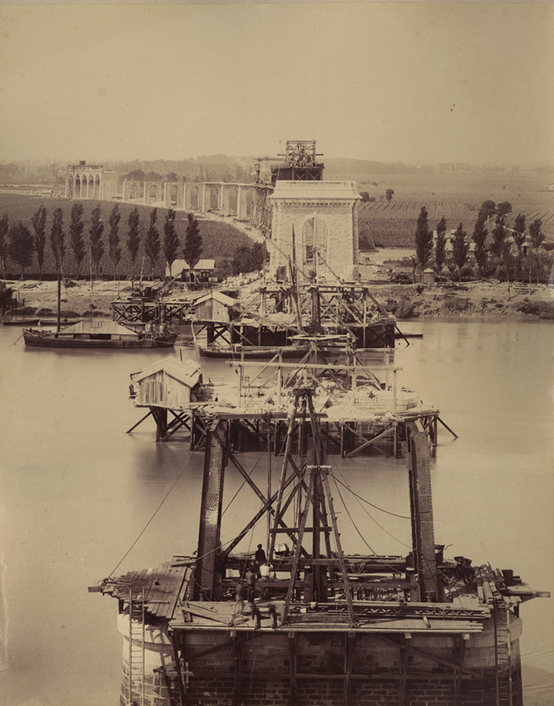 Anonymous - Arches and Railroad Bridge Construction, France