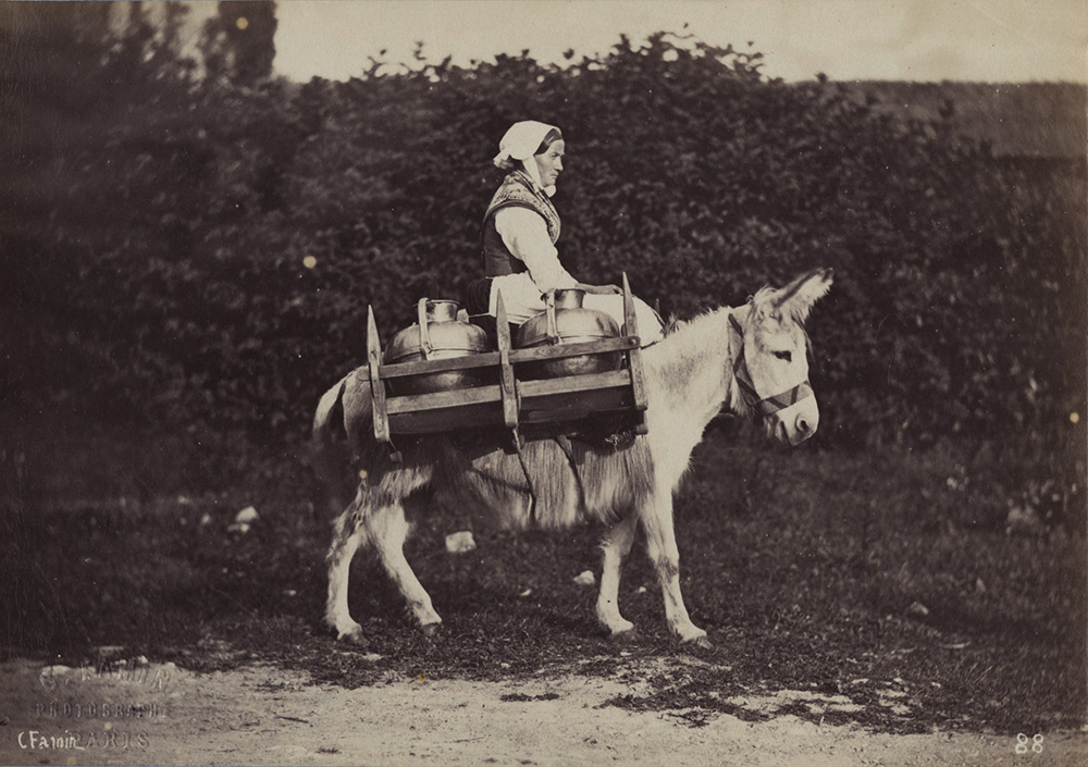 Constant Alexandre Famin - Milk Maid on Donkey