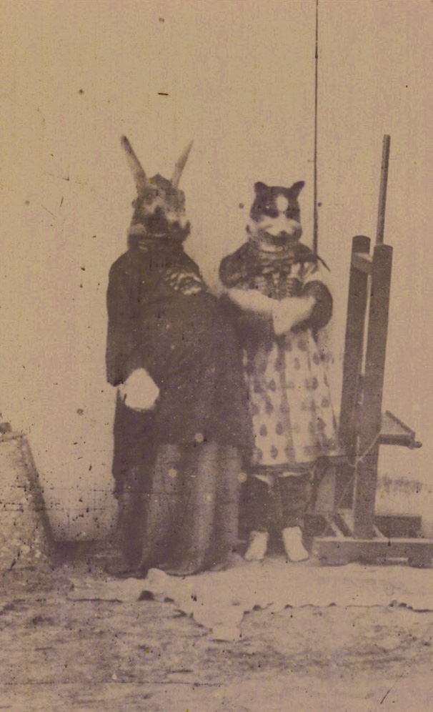 Anonymous - People Dressed up as Animals (Rabbit and a Dog?) Anonymous - People Dressed up as Animals (Rabbit and a Dog?)