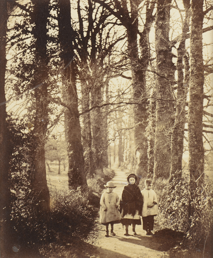 Anonymous - Three Little Girls on Wooded Path Anonymous - Three Little Girls on Wooded Path