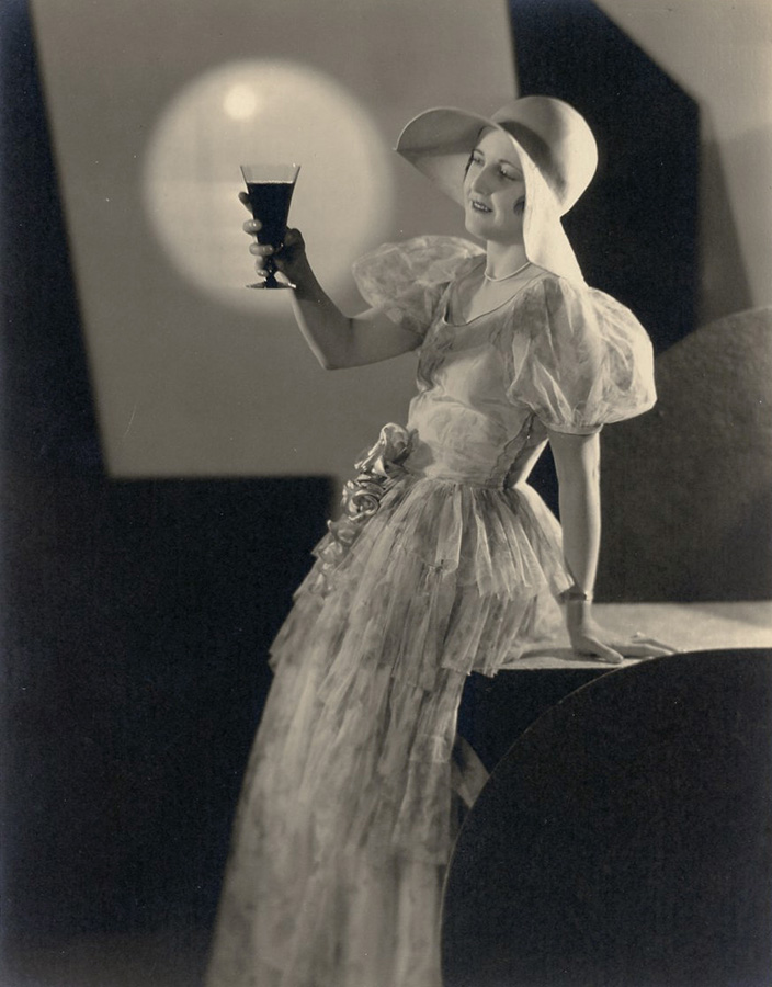 Edward Steichen (attributed to) - Modernist Fashion/Advertising Shot of Woman with a Glass