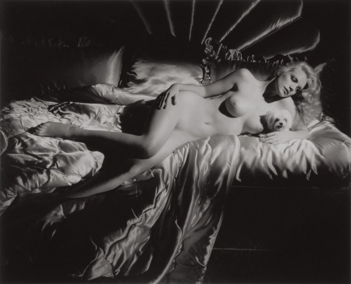 George Hurrell - Shannon Tweed, Reclining Nude with Dog George Hurrell - Shannon Tweed, Reclining Nude with Dog