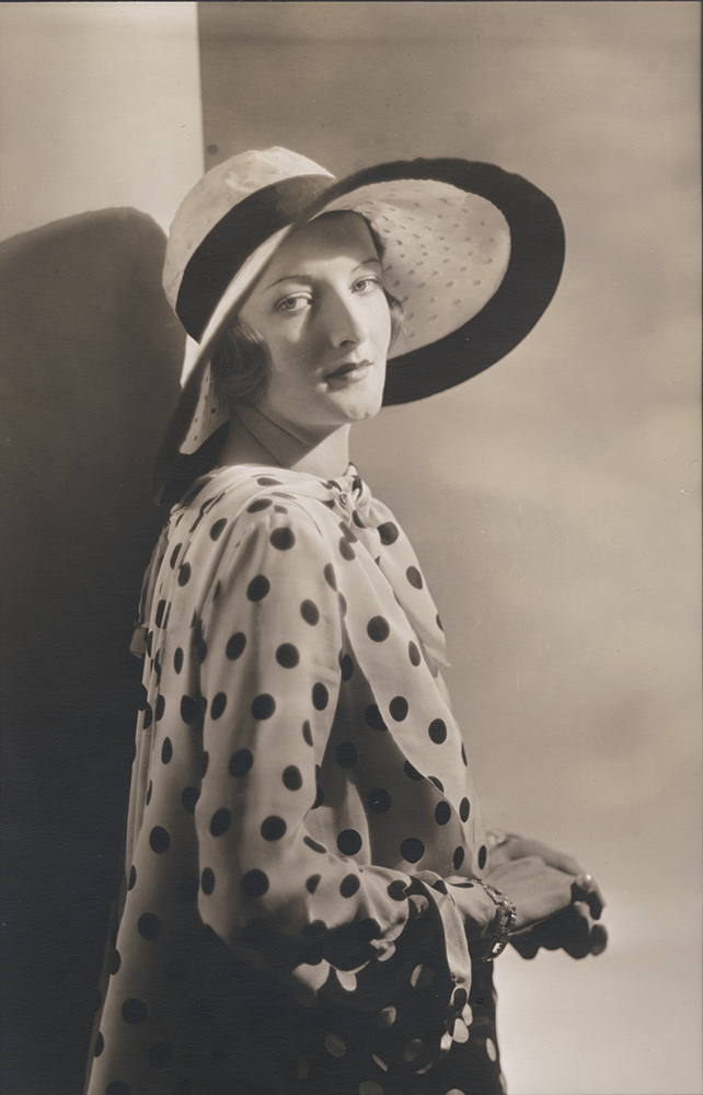 Photo Detail - Vogue Magazine Photographer - Woman in Polka Dot Shirt and Hat