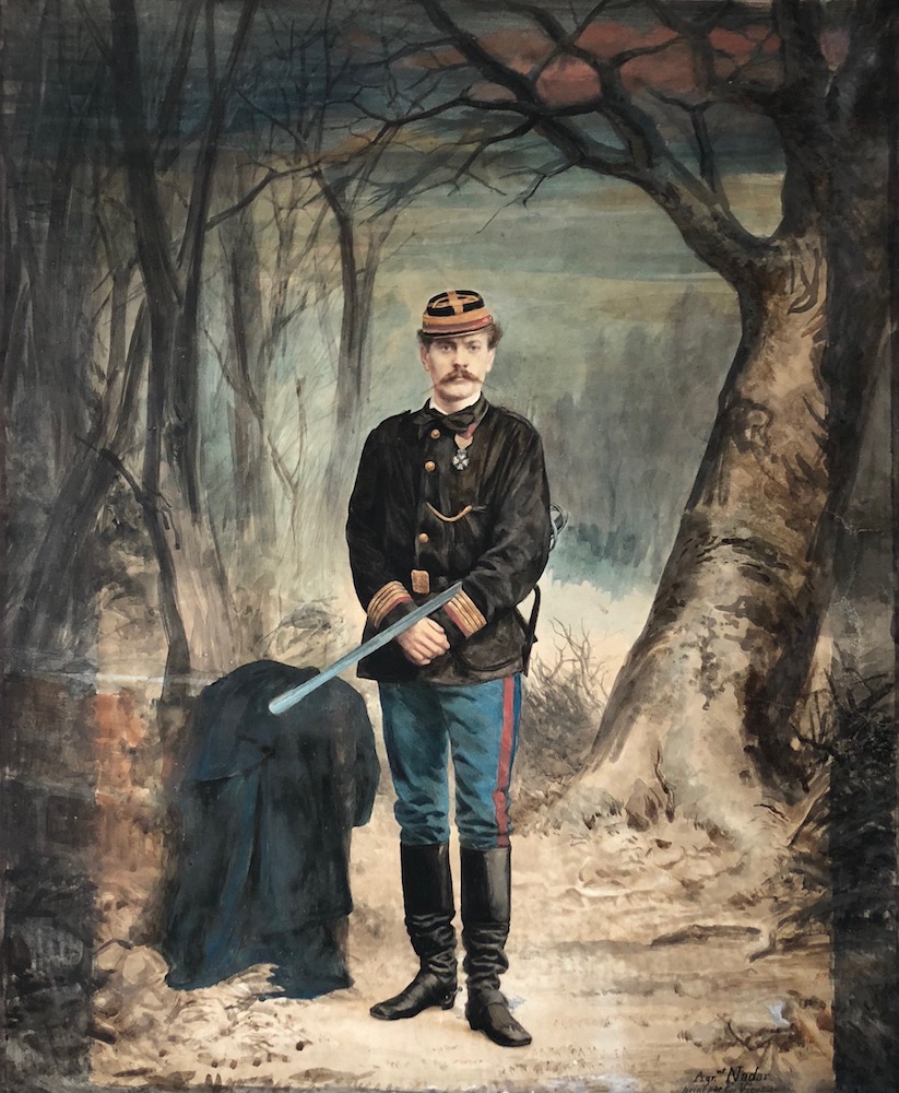 Nadar (and painted by E. Vieusseux) - Charles-Albert Costa de Beauregard in Military Uniform with Sword Nadar (and painted by E. Vieusseux) - Charles-Albert Costa de Beauregard in Military Uniform with Sword