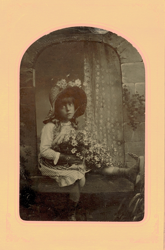 Anonymous - Young Girl with Bouquet of Flowers Anonymous - Young Girl with Bouquet of Flowers