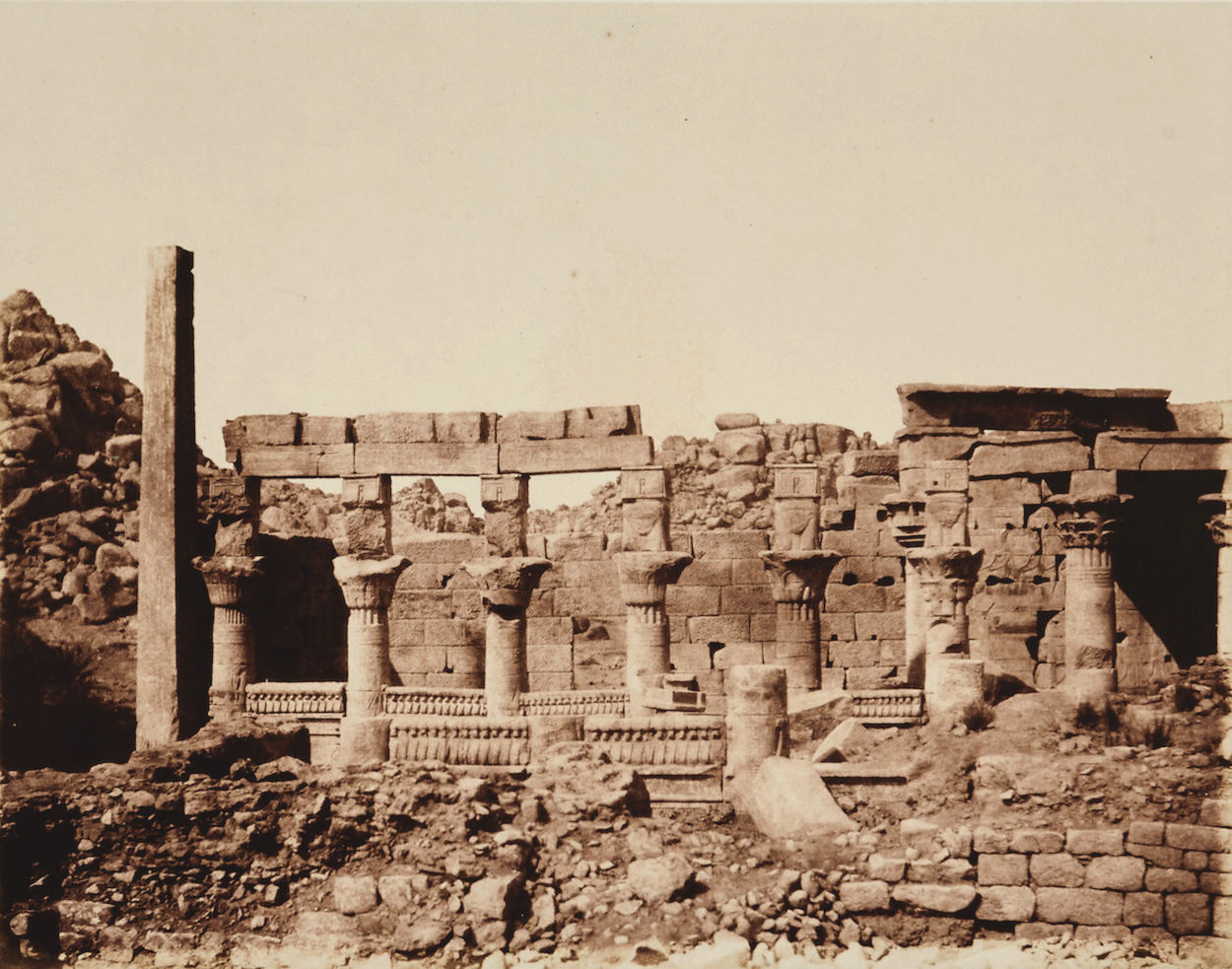 Felix Teynard - Ile de Fîleh (Philae) - South Building and Part of Western Colonnade, Nubia Felix Teynard - Ile de Fîleh (Philae) - South Building and Part of Western Colonnade, Nubia