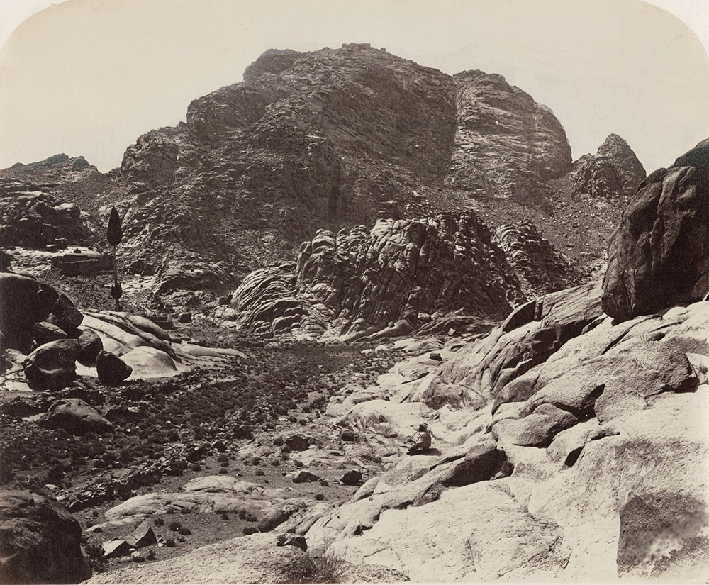 Photo Detail - Sgt. James McDonald - The Cypress and Elijah's Chapel with Summit of Jebal Musa