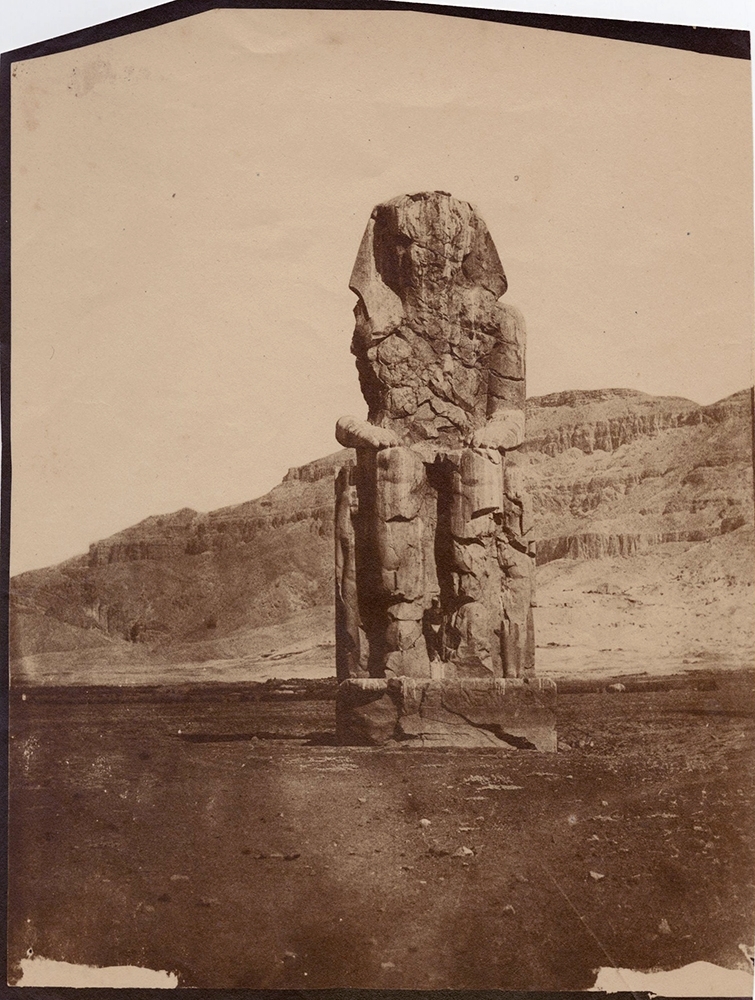 Maxime Du Camp - Gournah, Colosse Monolithe d'Aménôpht III; Thèbes, Egypt Maxime Du Camp - Gournah, Colosse Monolithe d'Aménôpht III; Thèbes, Egypt