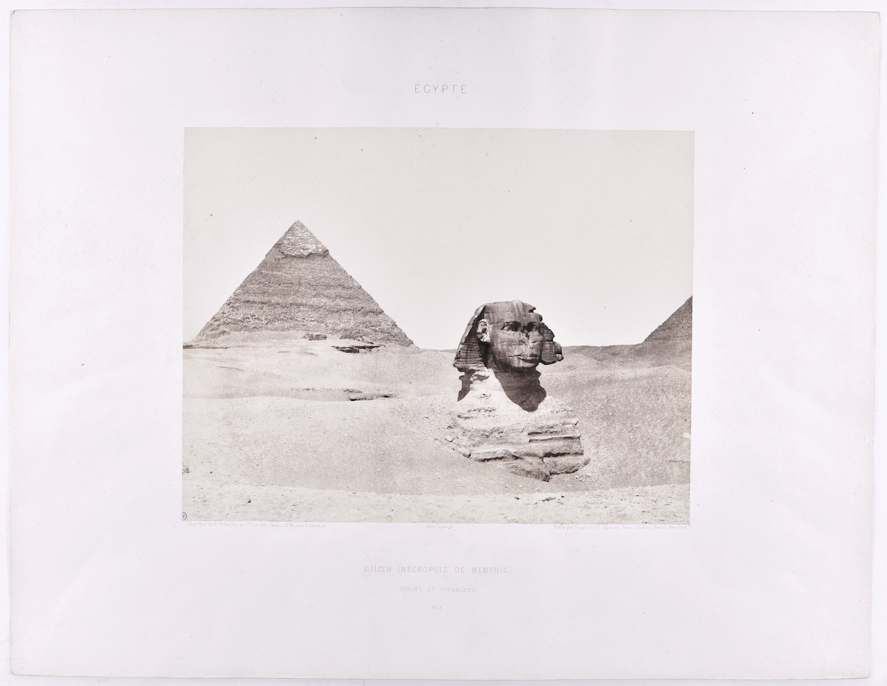Photo Detail - Felix Teynard - Gizeh: Sphinx and Pyramids Photo Detail - Felix Teynard - Gizeh: Sphinx and Pyramids
