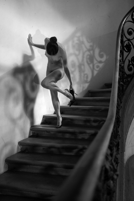 Stanko Abadžic - Female Nude on Stairs in High Heels Stanko Abadžic - Female Nude on Stairs in High Heels