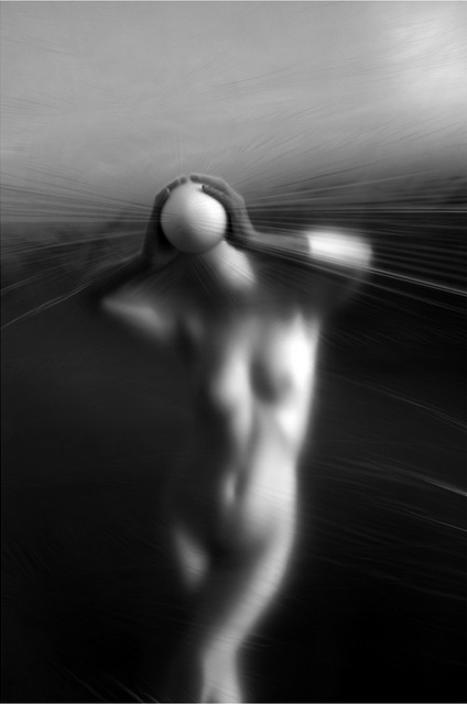 Stanko Abadžic - Female Nude Holding Ball Stanko Abadžic - Female Nude Holding Ball