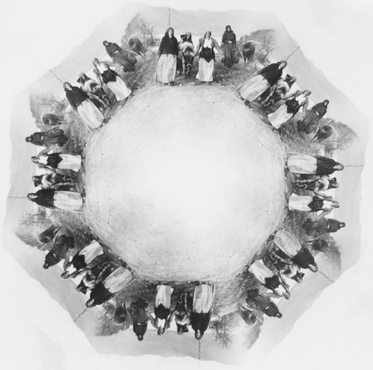 István - Photomontage of a Peasant Group