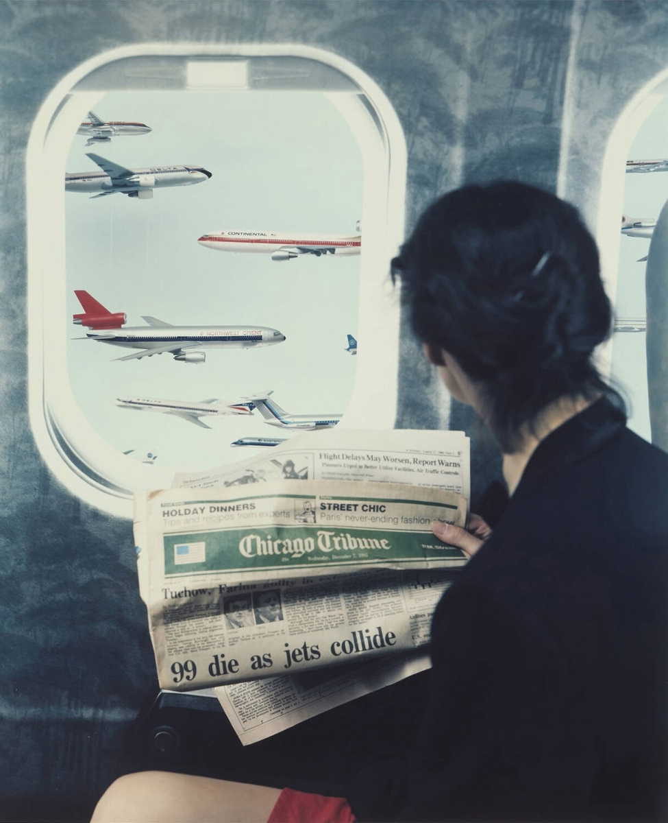 Patrick Nagatani. - Airplane Window #1, 99 Die as Jets Collide Patrick Nagatani. - Airplane Window #1, 99 Die as Jets Collide