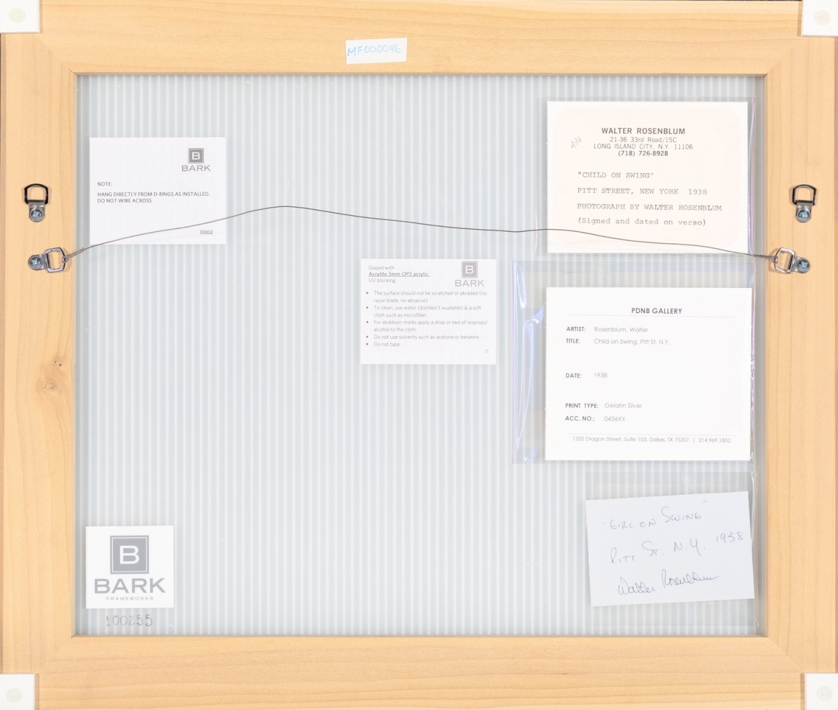 Photo Detail - Walter - Girl on Swing, Pitt St., New York