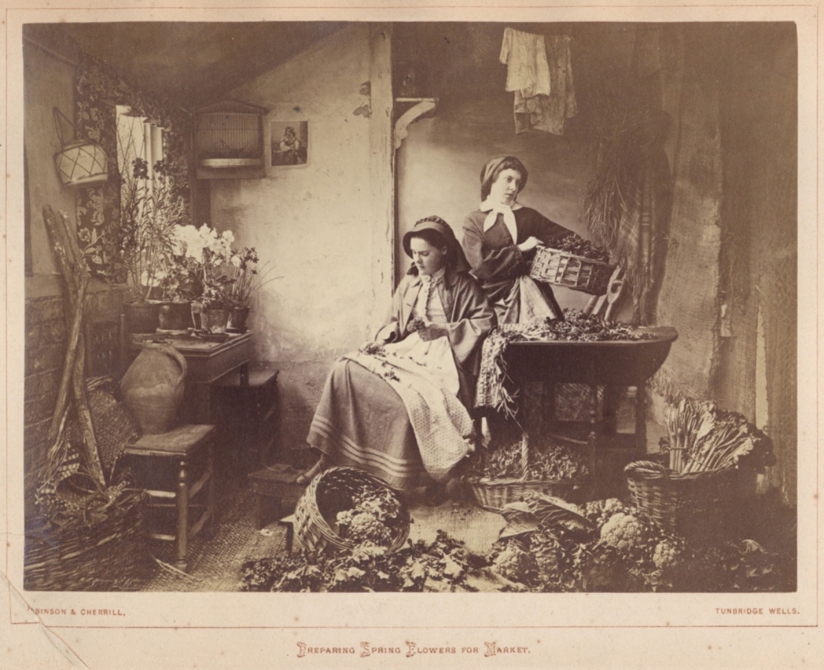 Henry Peach - Preparing Spring Flowers for Market Henry Peach - Preparing Spring Flowers for Market