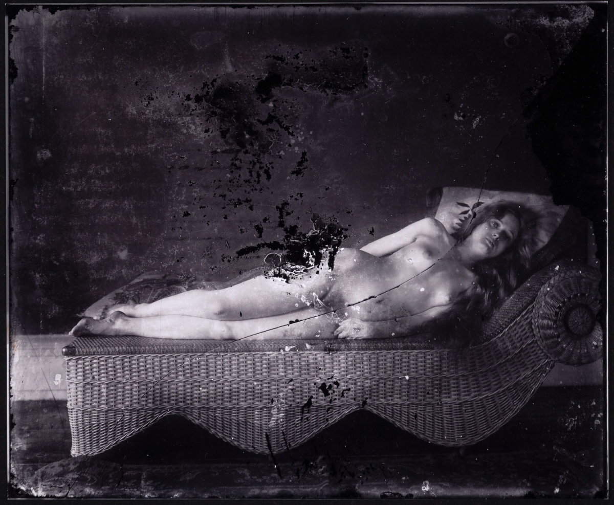 Ernest Joseph Bellocq - Nude on a Wicker Chaise