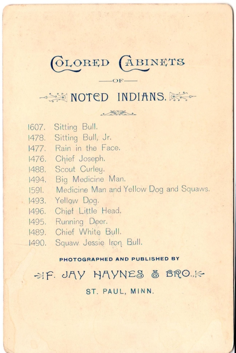 Photo Detail - Frank Jay Haynes & Brothers - Squaw Jessie, Iron Bull's daughter, Crow Squaw, Jessie Iron Bull