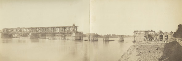 Photo Detail - J. F. Maurer - Panorama of Bridge Under Construction