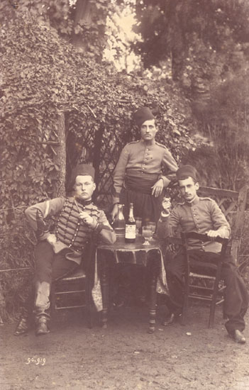 Anonymous - Group of French Soldiers Smoking and Drinking (Possibly Absinthe)