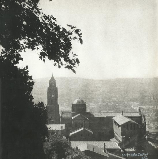 Laure Albin-Guillot - Scene of a Church and the Town Beyond, France Laure Albin-Guillot - Scene of a Church and the Town Beyond, France