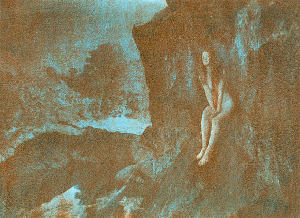Ted Jones - Linda #24 (Female Nude on Cliff Face)