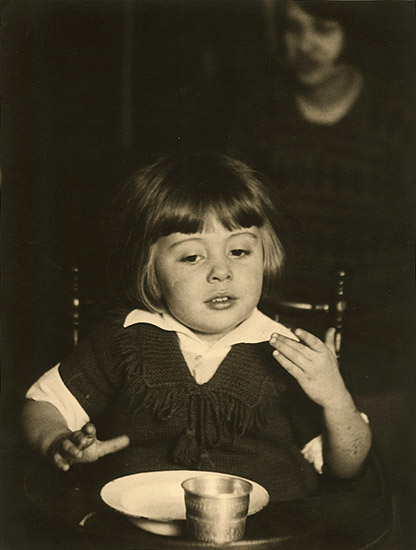 Anonymous - Young Child with Cup and Saucer with Girl in Background Anonymous - Young Child with Cup and Saucer with Girl in Background