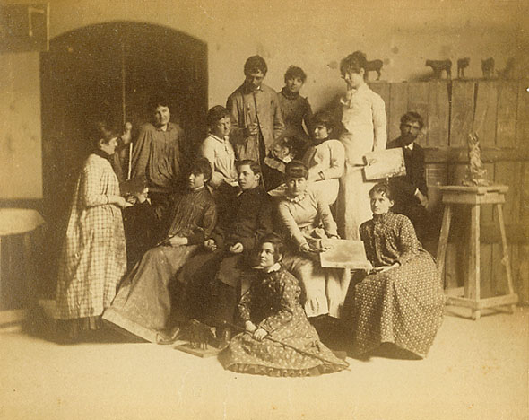 Thomas Eakins (or circle of) - 13 Students, Pennsylvania Academy Studio