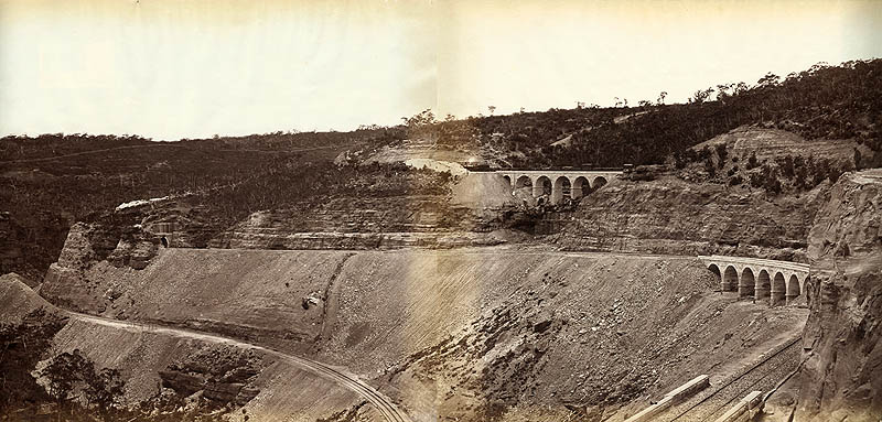 Government Printer - Zig Zag Railroad (Two-Part Panorama), Australia Government Printer - Zig Zag Railroad (Two-Part Panorama), Australia