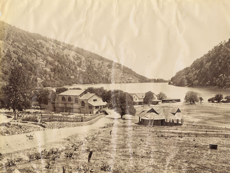Photo Detail - J. E. Sache - Snowy Range, Himalaya from "Snow Seat, Nainital/View of Naintal with Bell's Shop Assembly Rooms